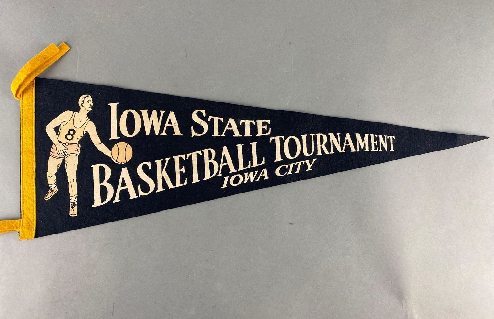 1940 - 50s Iowa State Basketball Tournament Iowa City Pennant (1 of 2)
