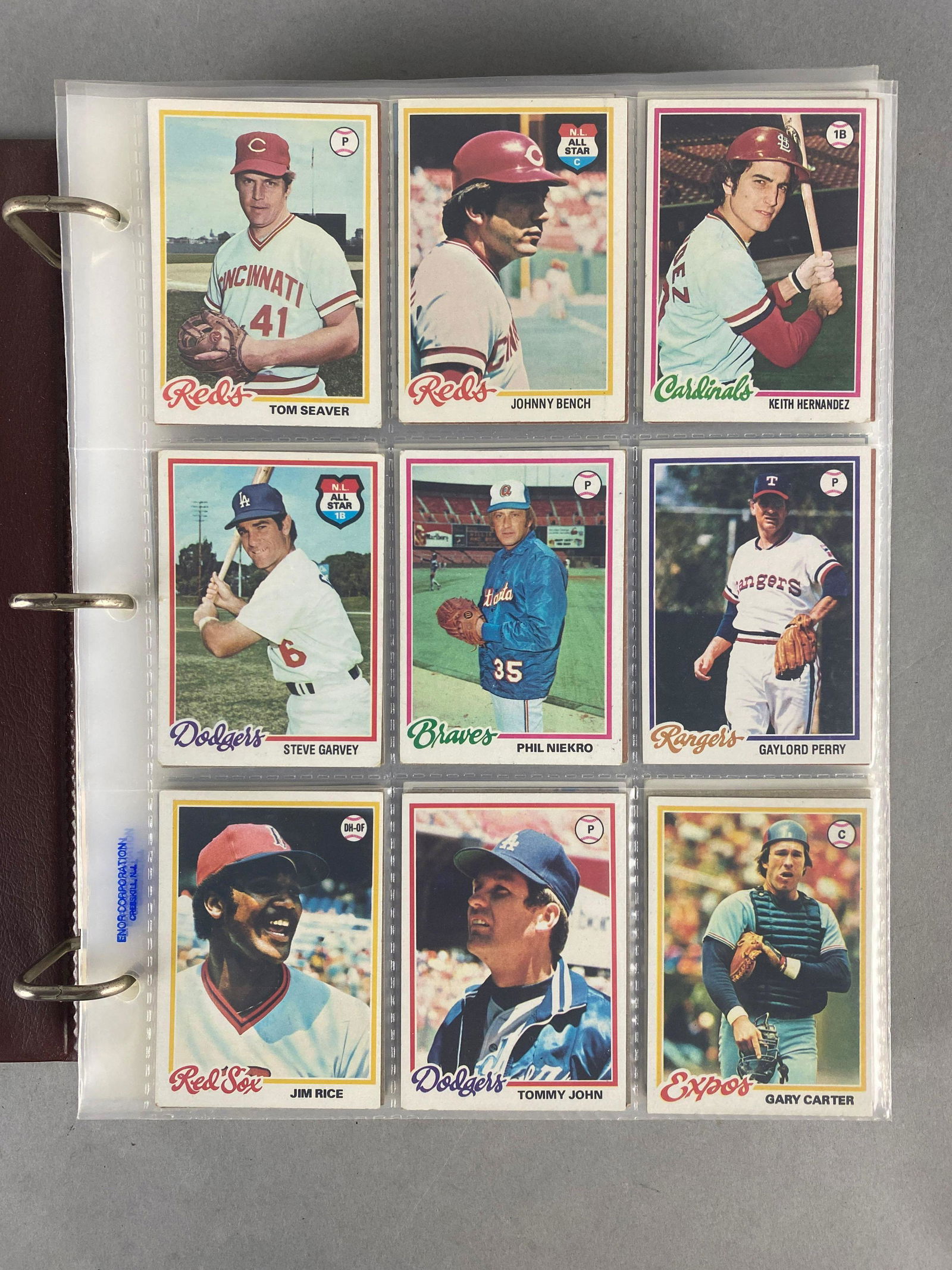 Binder of 550+ 1978 - 87 Baseball Cards with HOFs, Stars and Rookies (1 of 9)
