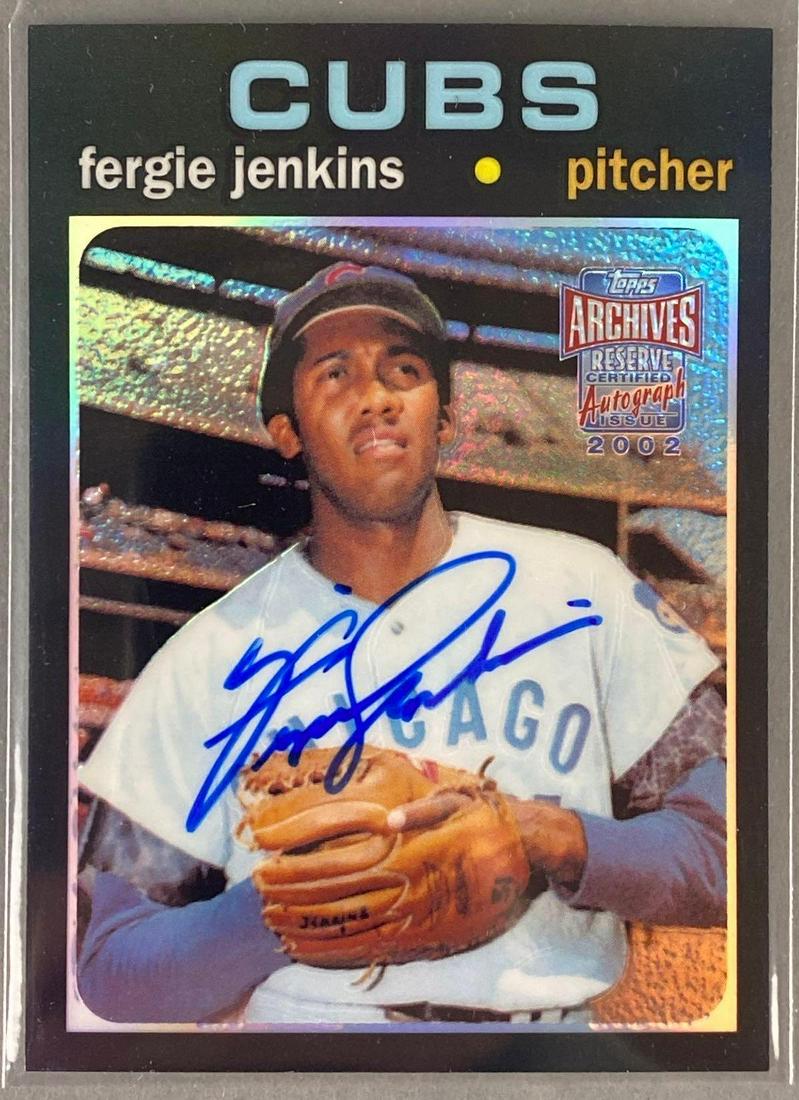 2002 Topps Archives Fergie Jenkins Autograph Refractor (1 of 2)