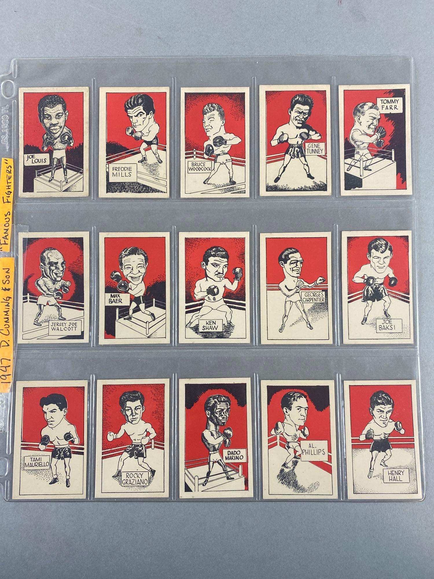 1947 Cummings and Son Famous Fighters Boxing Set 1-64: Great looking set - EX - NMJoe LouisSugar Ray RobinsonJack Dempsey