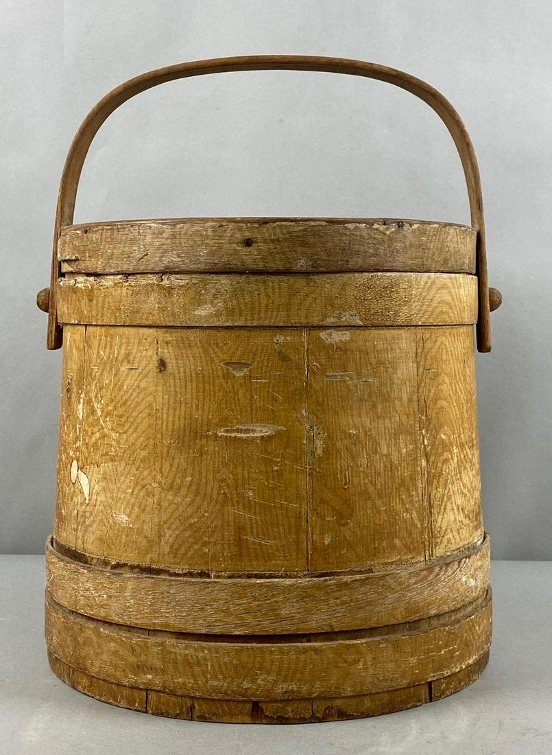 Primitive Wood Firkin with Lid (1 of 5)
