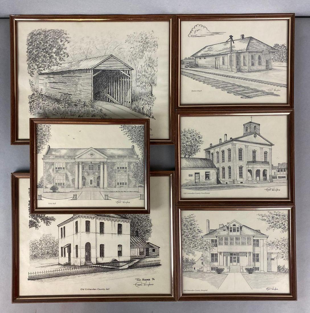 Group of 6 Tom Hughes Sketches and Prints (1 of 4)