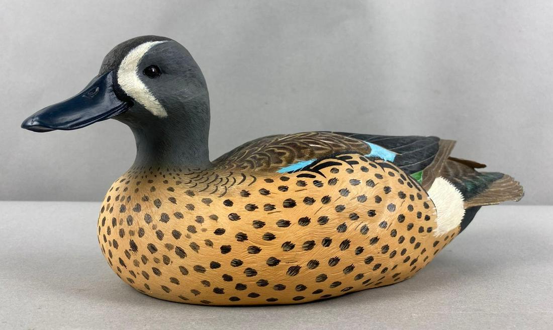 Danbury Mint George Kruth Limited Edition Blue-winged Teal Duck Decoy (1 of 5)