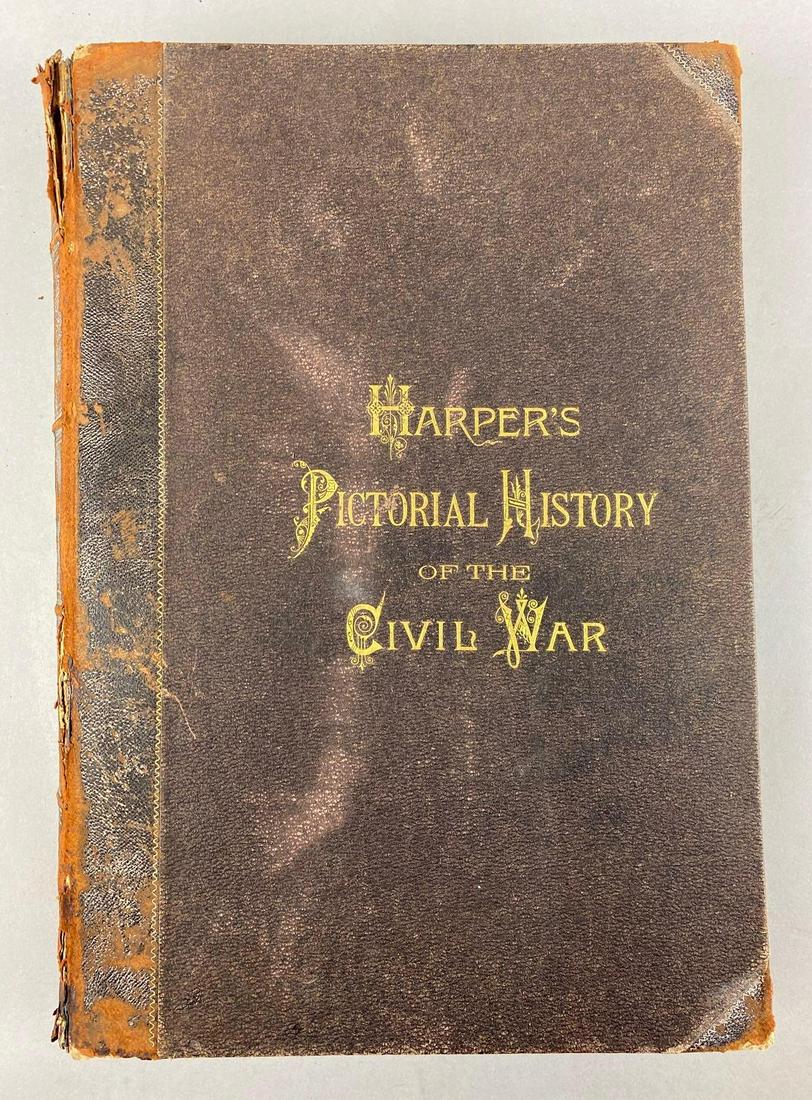 Harpers Pictorial History of the Civil War: 16 X 11 x 2 3/4 inches. Chicago Illinois. Includes bindery ticket.