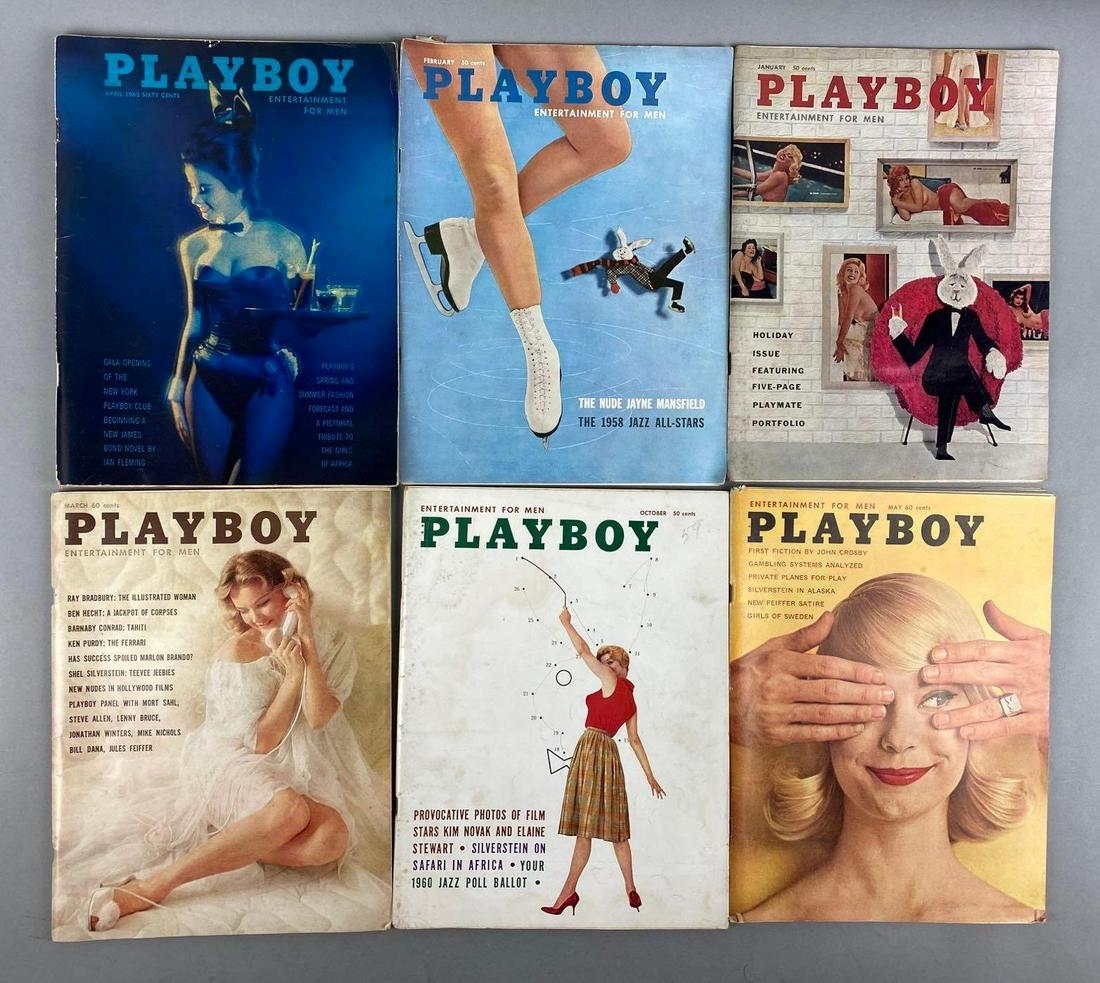 Group of 6 Playboy Magazines (1 of 4)