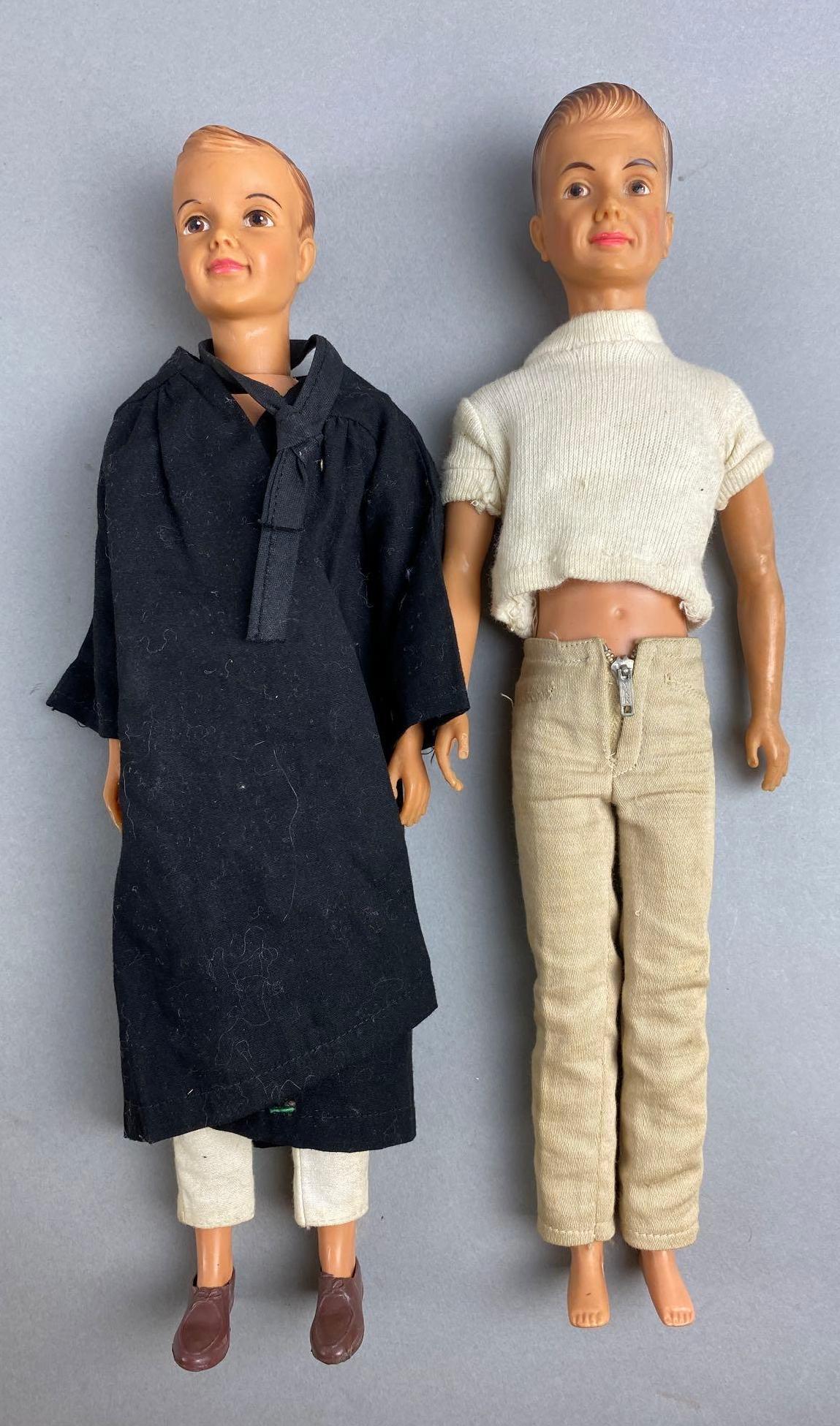 Group of 2 Ideal Tammy Family Ted and Dad Fashion Figures: 12 1/2 inches long.