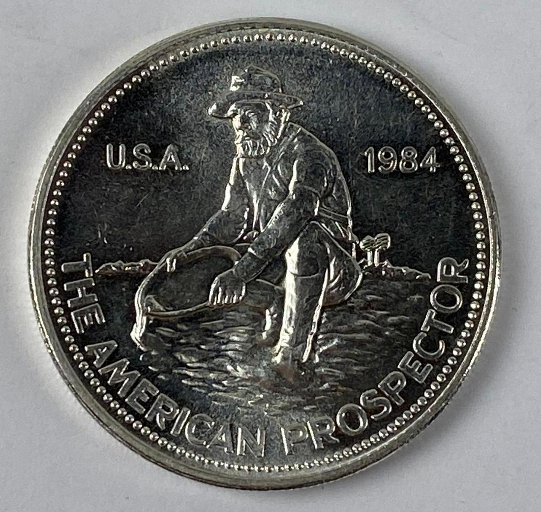 1984 Engelhard American Prospector 1oz .999 Fine Silver (1 of 2)