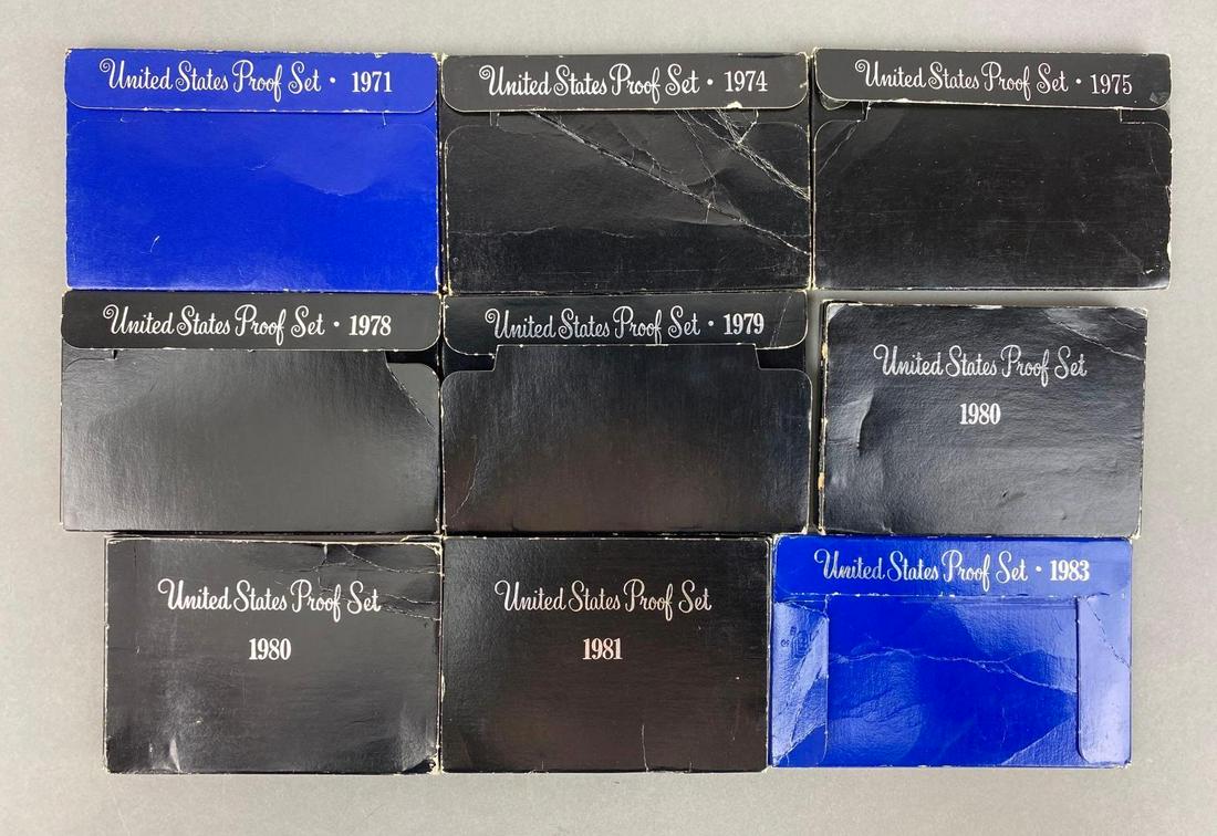 Group of 9 US Coin Proof Sets (1 of 2)
