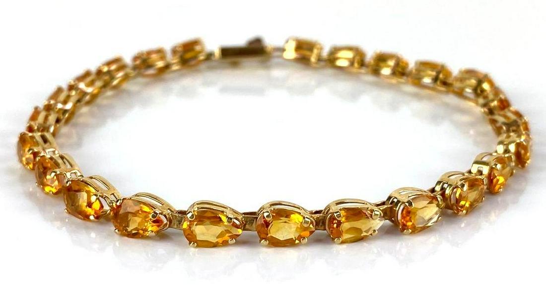 14K Gold Citrine Bracelet (1 of 4)