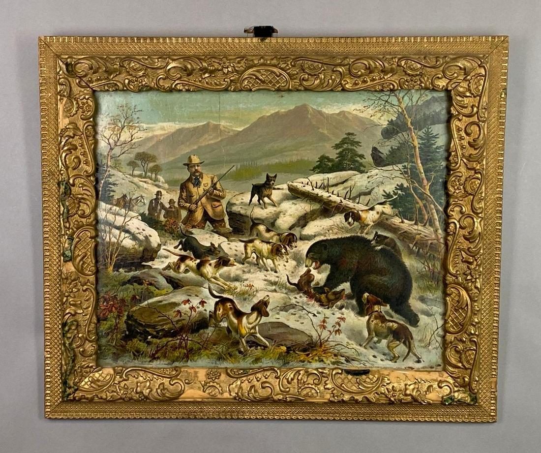 1905 The Bear At Bay Roosevelt Hunting Print (1 of 5)