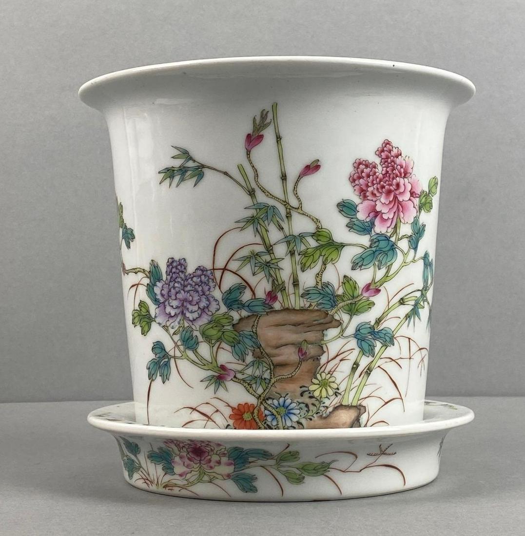 Chinese Floral Motif Porcelain Planter (1 of 8)