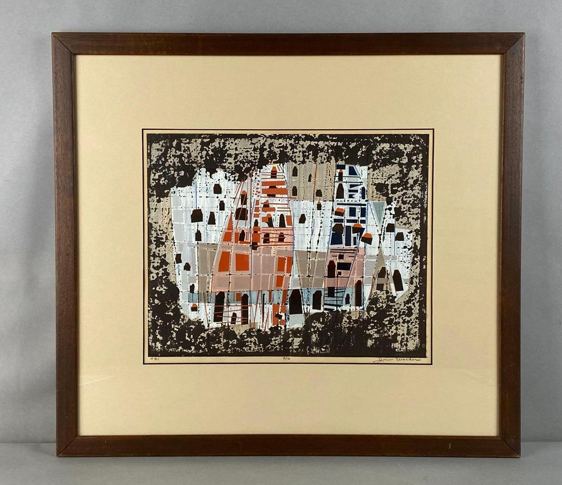 James A. Walker Print No. 31 Serigraph Print: Artist signature on bottom right corner, No. 3/16, Frame measures 19 1/2 x 21 1/2in, Serigraph measures 11 x 13 1/2in.