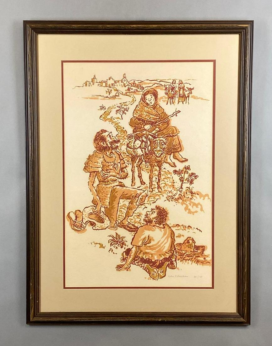 John C. Menihan Don Quixote and Dulcinea Serigraph (1 of 3)