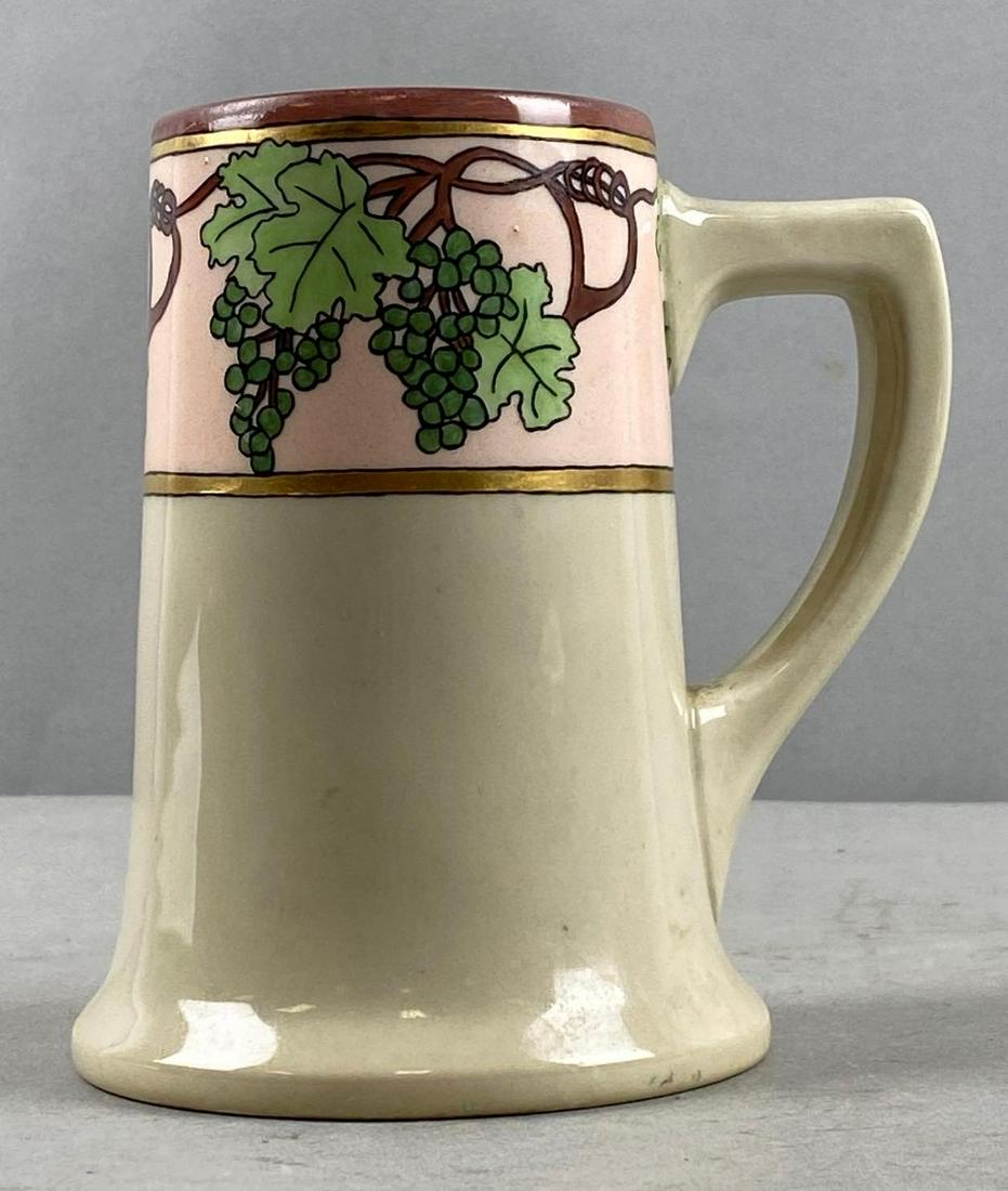 1909 Limoges France W.G. and Co. E. Boston Mug: Grape and Cable Design, E Boston, France. 6 x 5 1/2 x 4 1/2 inches