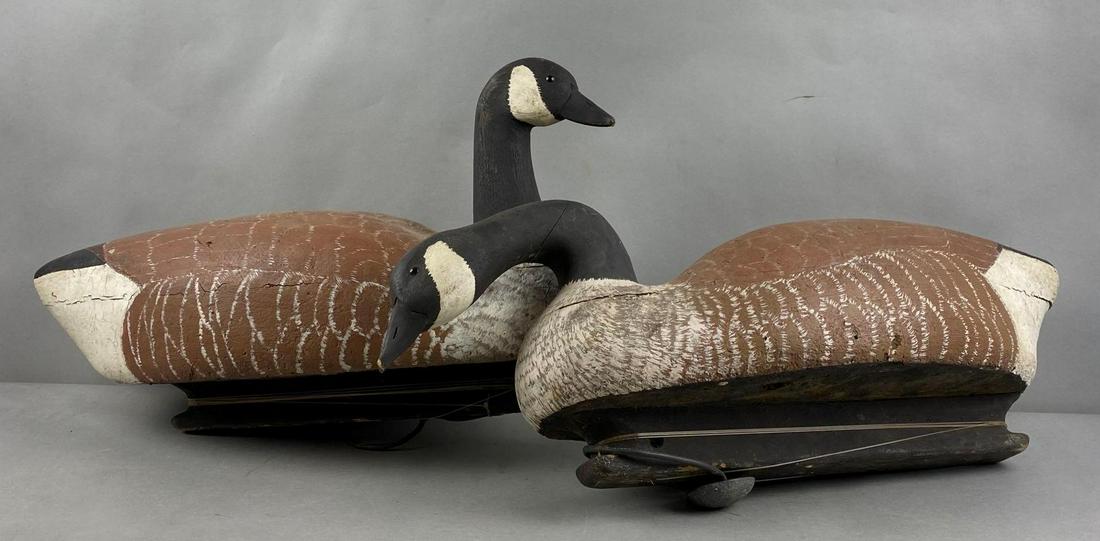 Group of 2 Geese Wood Decoys (1 of 3)
