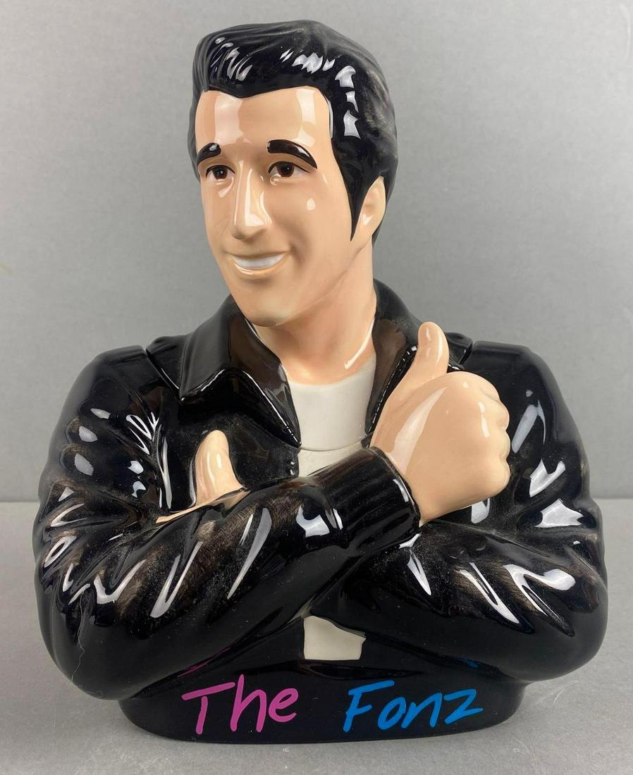 Happy Days The Fonz Porcelain Cookie Jar: 10 x 8 x 4 1/2 inches