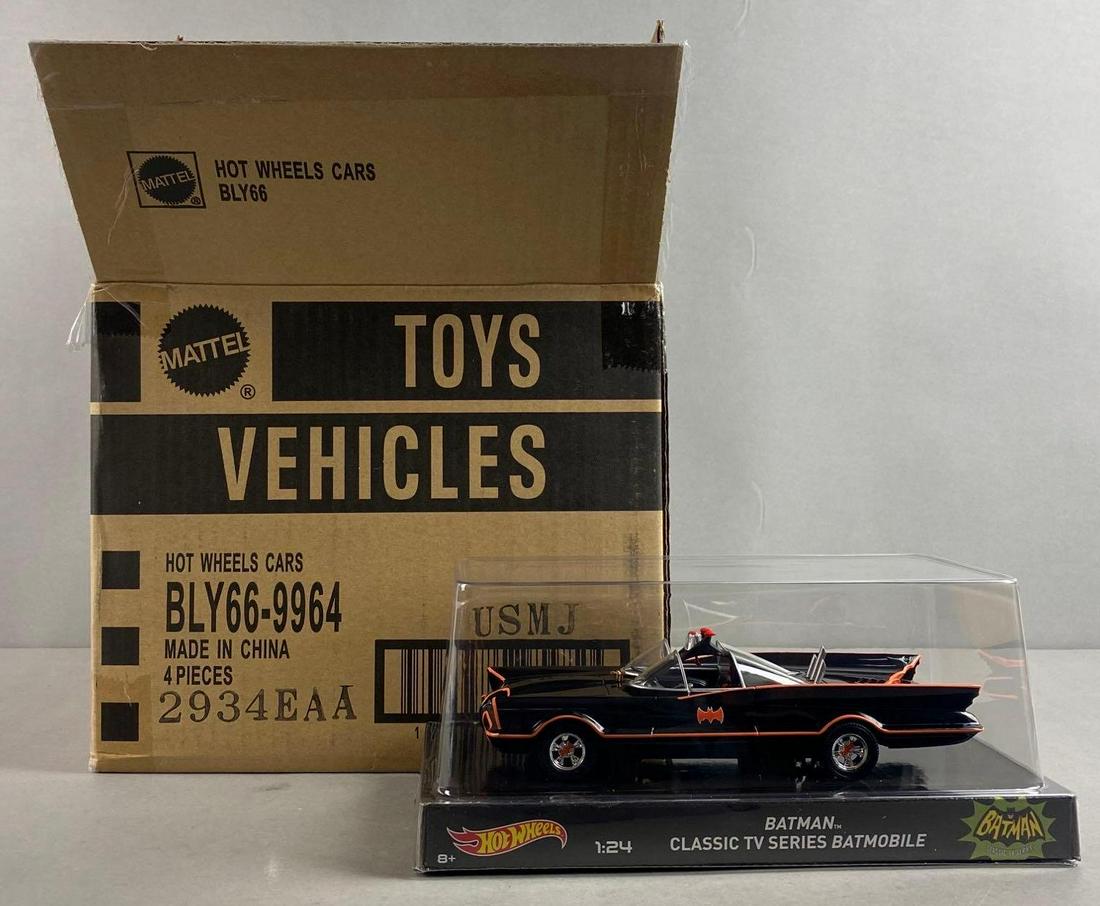Group of 4 Hot Wheels Batman Classic TV Series Batmobile Die-Cast Vehicles: 2014, Mattel. Original shipping box. 1/24 scale.