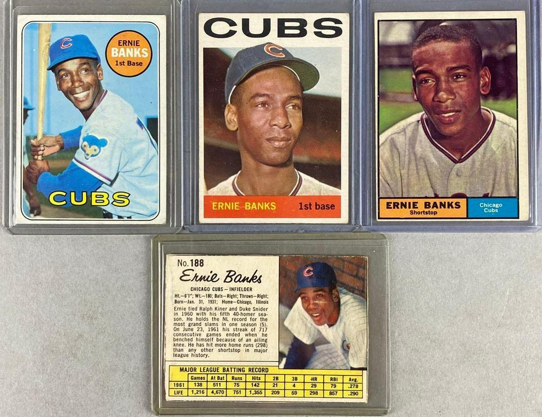 4 - 1960s Ernie Banks Cards (1 of 2)