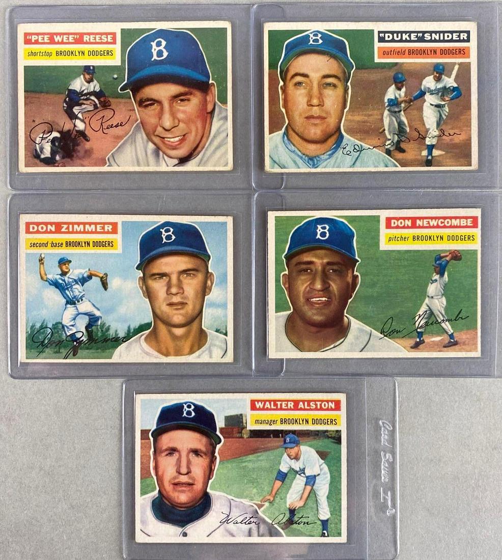 5 - 1956 Topps Brooklyn Dodgers HOFs and Star Cards (1 of 2)