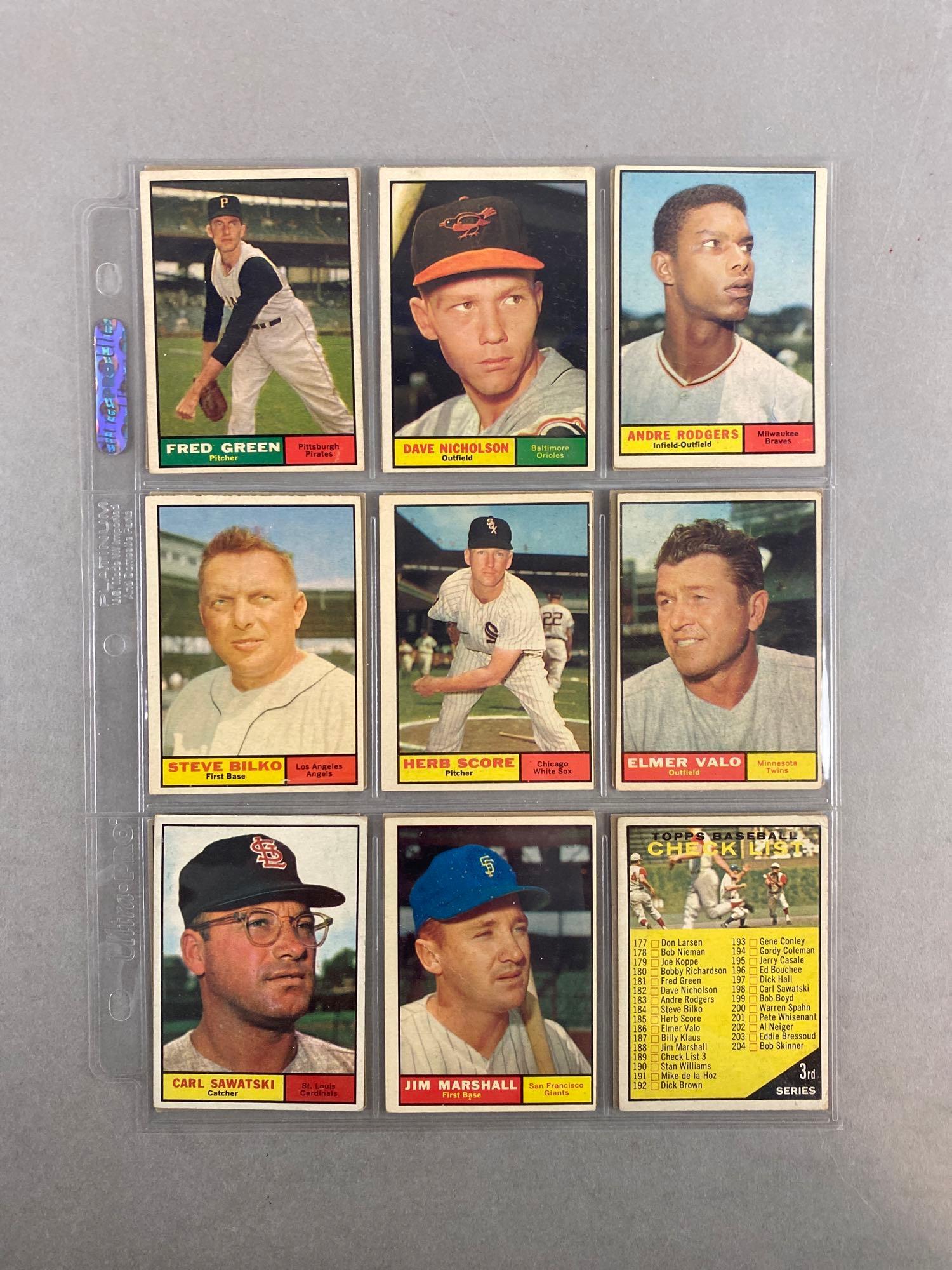 Group of 85 1961 Topps Baseball Series 3 Set Break (1 of 10)