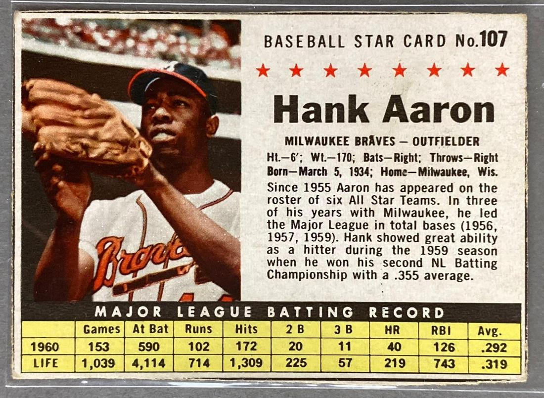 1961 Post Hank Aaron #107 (1 of 2)