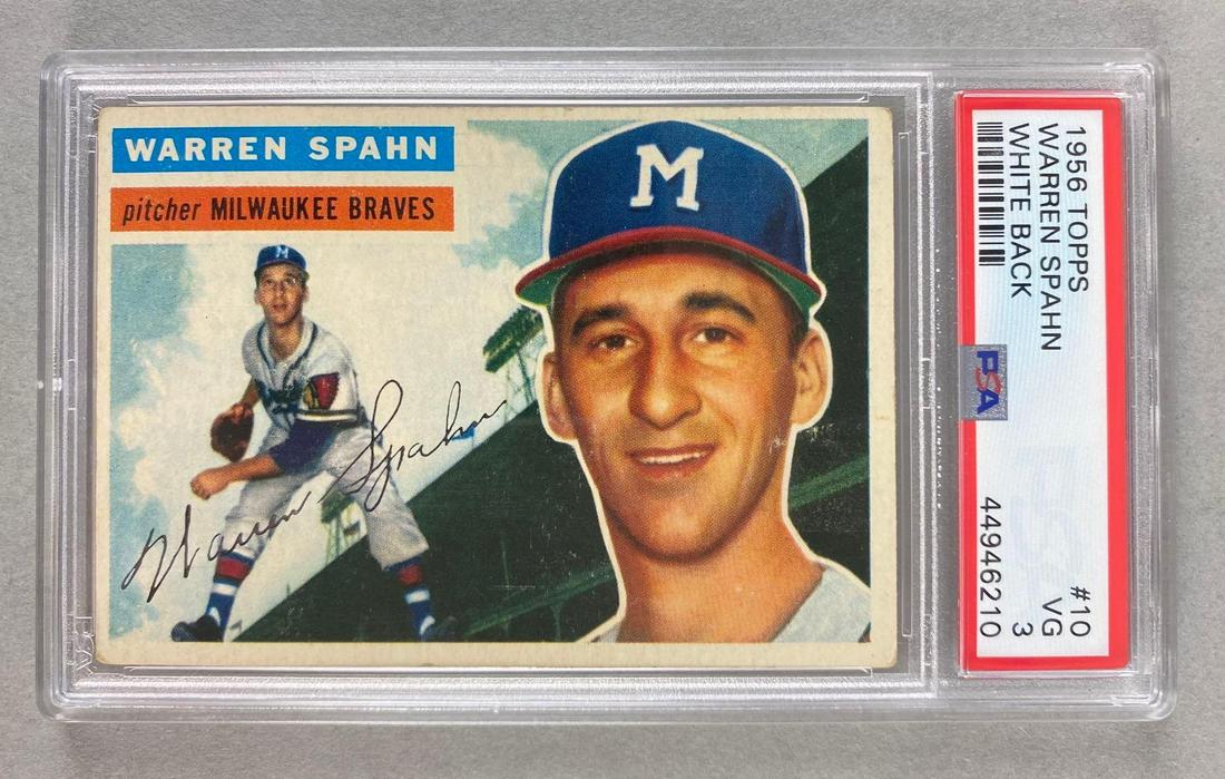 1956 Topps Warren Spahn #10 PSA 3 (1 of 2)