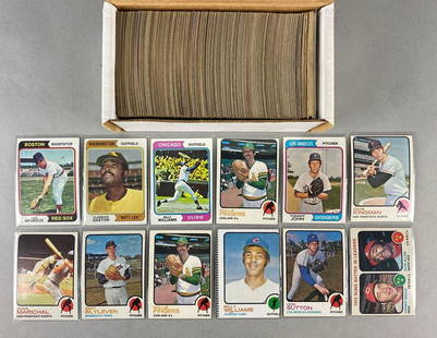 350+ 1973 - 74 Topps Baseball Cards with HOFs Stars and Rookies: A few from the 50s and 60s EX - NM Range, sharp cards