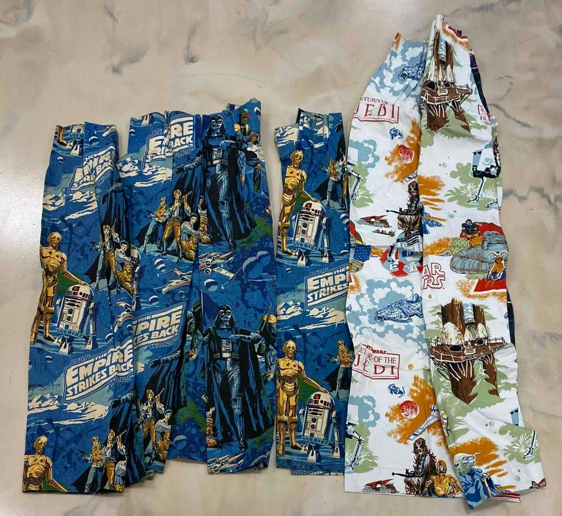 Group of 6 Star Wars Curtains: Largest message 57 inches long