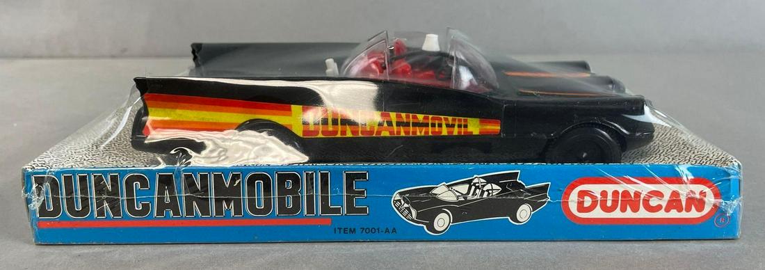 Duncan Duncanmobile Plastic Toy Car: Original packaging, cellophane tearing in spots. Measures 3 x 10 1/2 x 5 inches