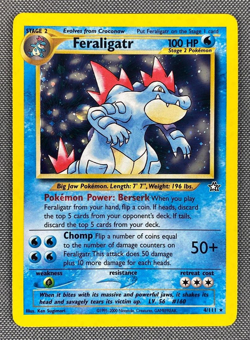 2000 Pokemon 4/111 Feraligatr Holo Card: 2000 Pokemon 4/111 Feraligatr Card