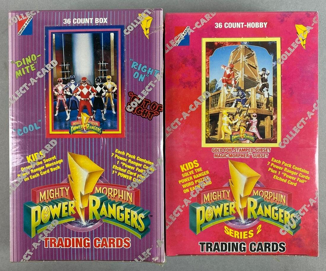 Group of 2 Mighty Morphin Power Rangers Trading Card Sets: Sealed, 1994, includes series 1 and 2