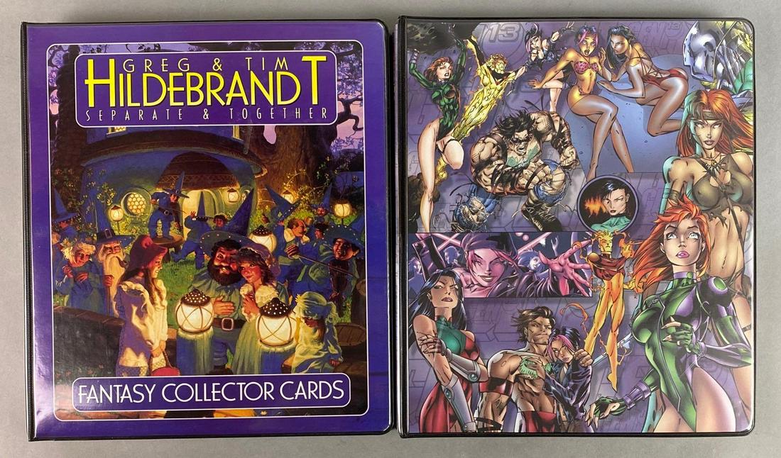 Group of 2 Binders of 400+ Trading Cards: 1983-89 and 1994-95, Includes Greg and Tim Hildebrandt Separate and Together Fantasy and Gen 13
