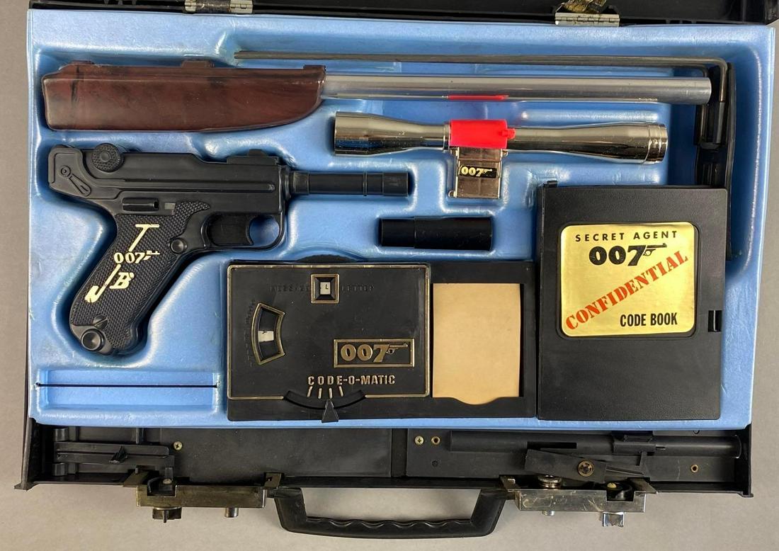 Rare 1960s James Bond Attache Case: Set appears complete, trigger has tension. Case measures 13 x 17 x 2 inches (with handle).