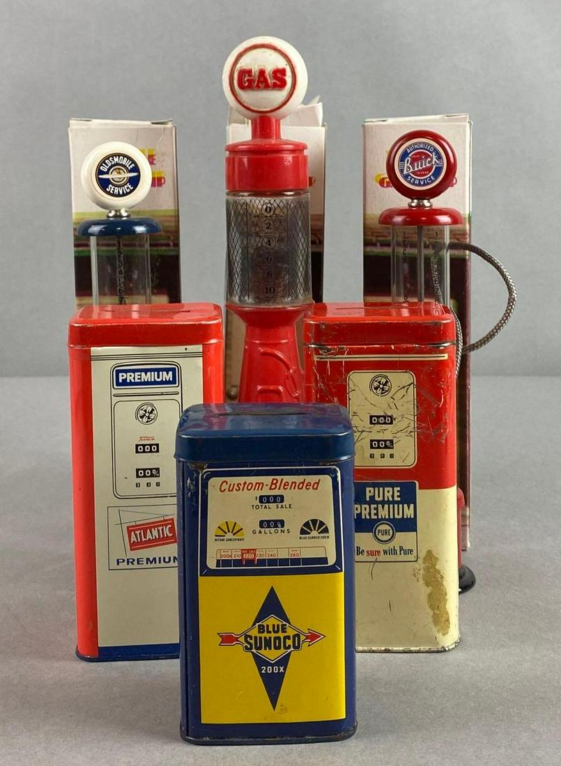 Group of 6 Metal Toy Gas Pumps (1 of 3)
