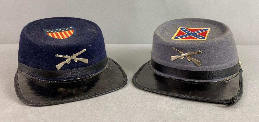 Group of 2 Child Size Reproduction Rebel Civil War Hats (1 of 5)