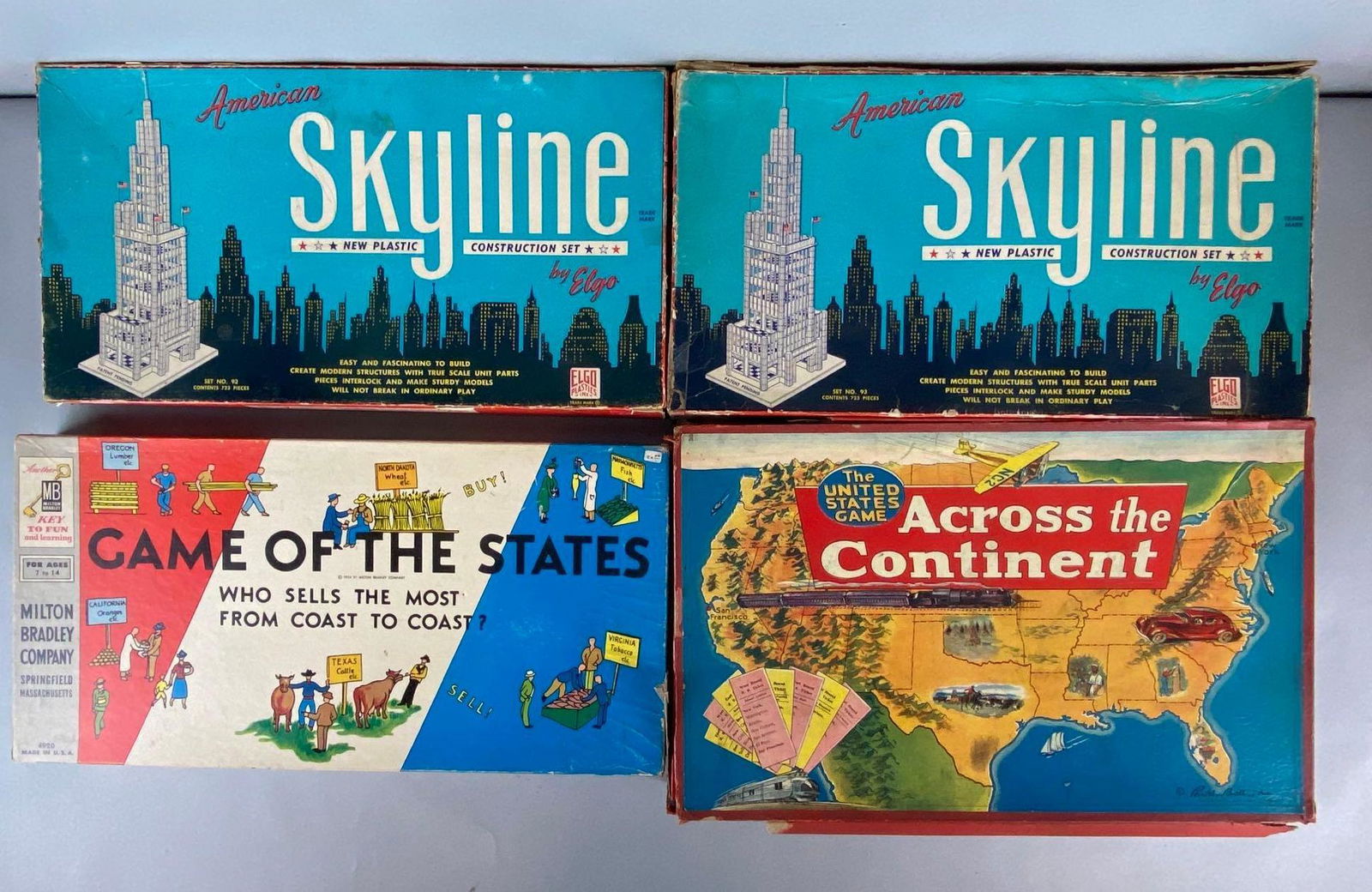 Group of 4 Vintage American Themed Board Games and More (1 of 4)