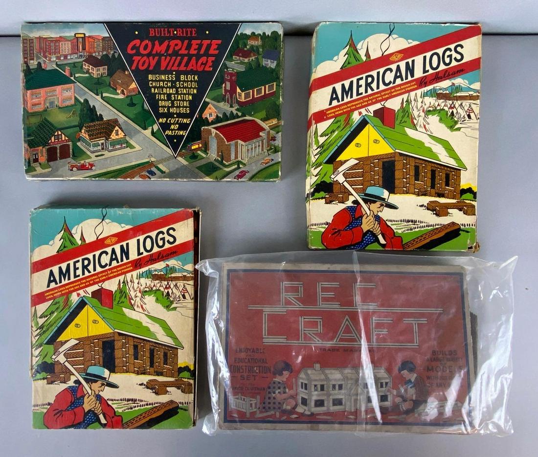 Group of 4 Vintage Toy Building Sets (1 of 4)