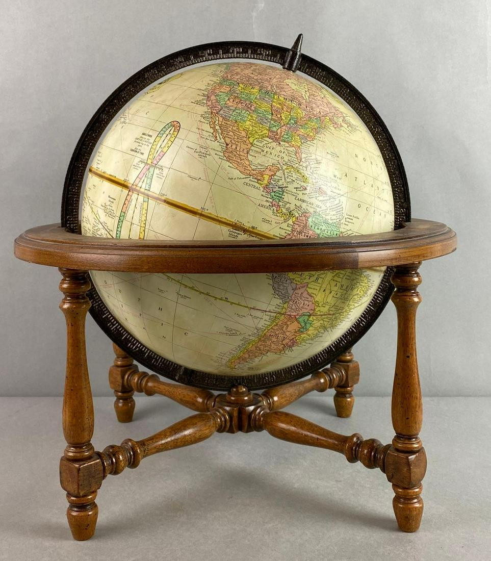 The George D. Cram Co. Tabletop Globe: Circa early 1900s, 1:41,800,000 scale, Made in USA, measures 17 1/4 X 16 inches