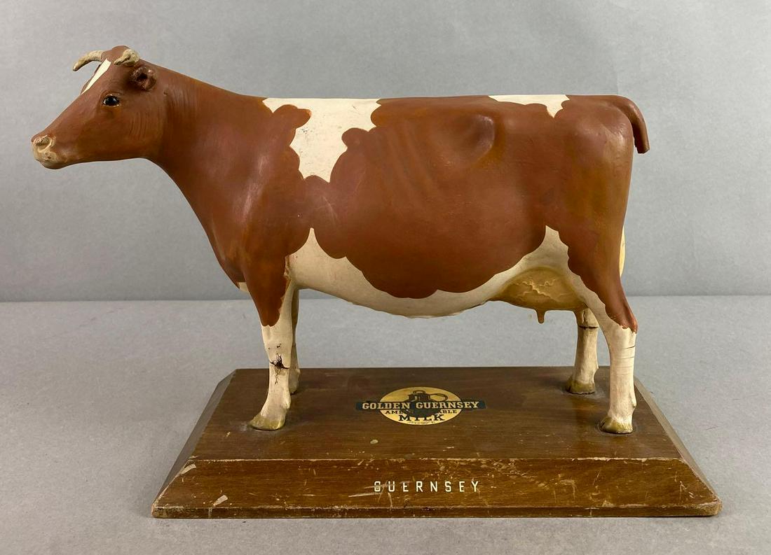 Golden Guernsey Milk Wood Cow Figure (1 of 7)