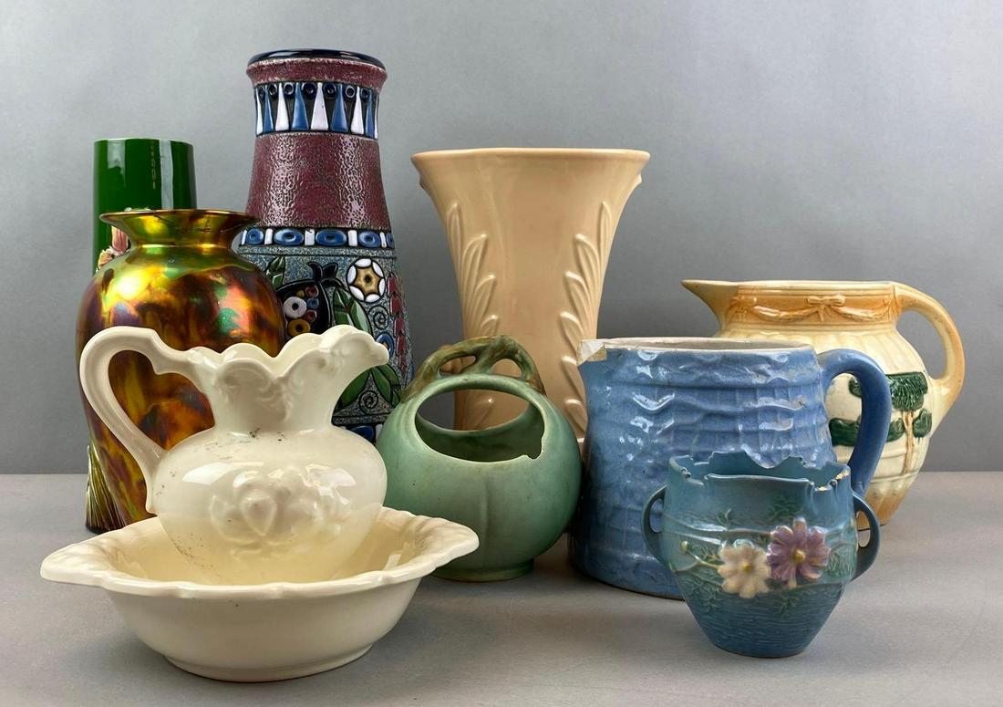 Group of 10 Assorted Pottery Vases and More (1 of 9)