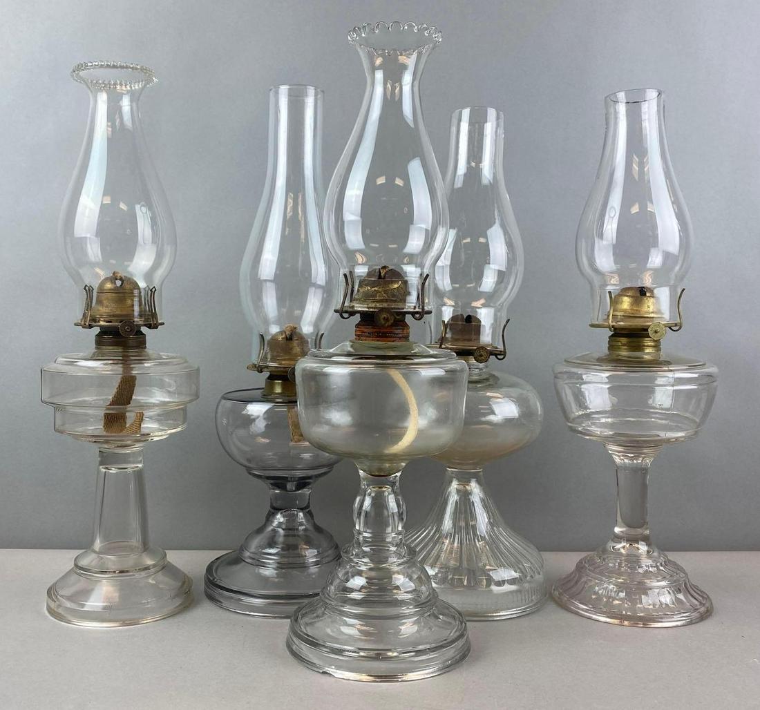 Group of 5 Assorted Oil Lamps (1 of 7)