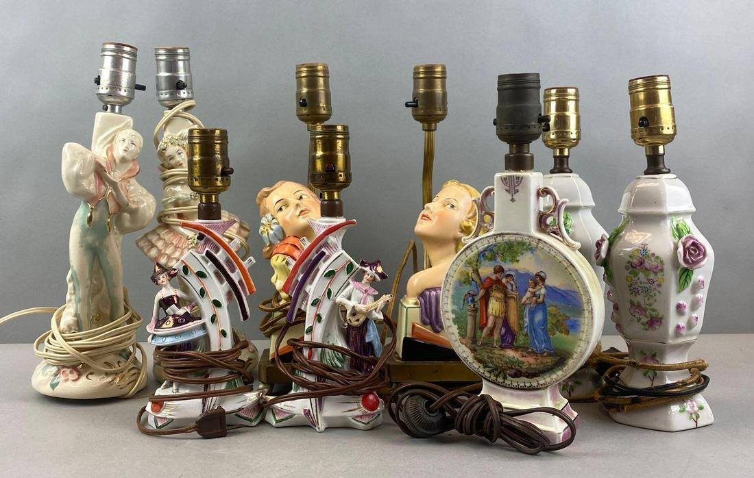 Group of 9 Assorted Table Lamps (1 of 4)