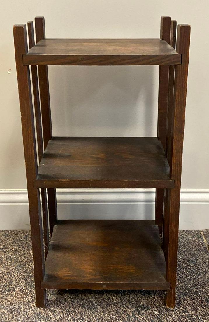 Mission Style Three Tiered Wood Stand (1 of 2)