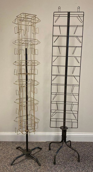 Group Of 2 Metal Standing Display Racks