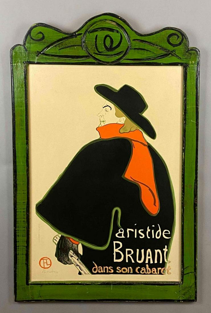 Henri De Toulouse Lautrec Aristide Bruant at His Cabaret Printed on Board (1 of 5)