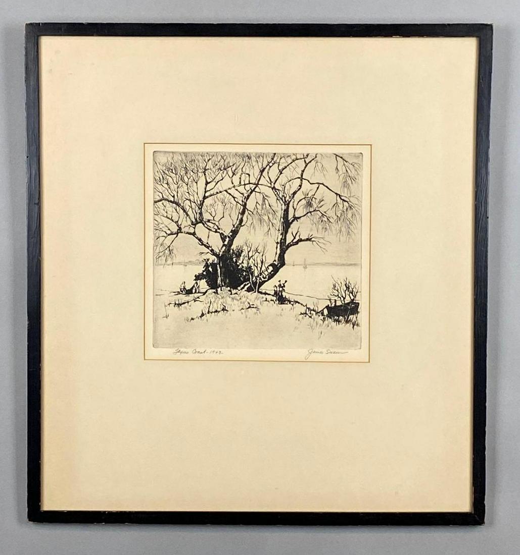 1943 James Swann Texas Coast Etching (1 of 4)