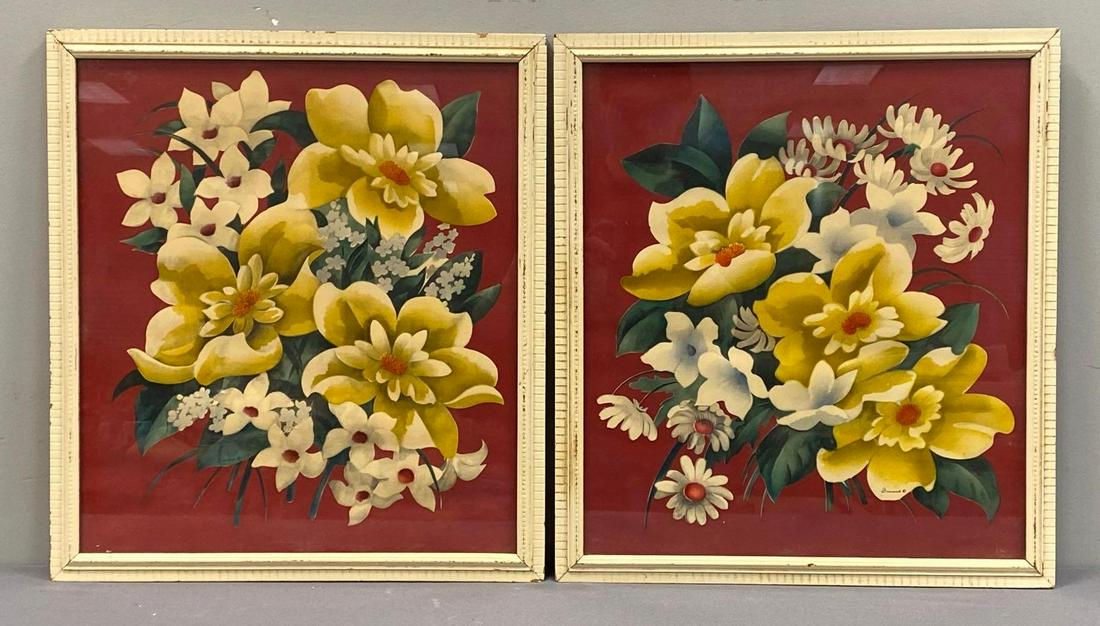 Group of 2 Bernard Floral Arrangement Prints (1 of 3)