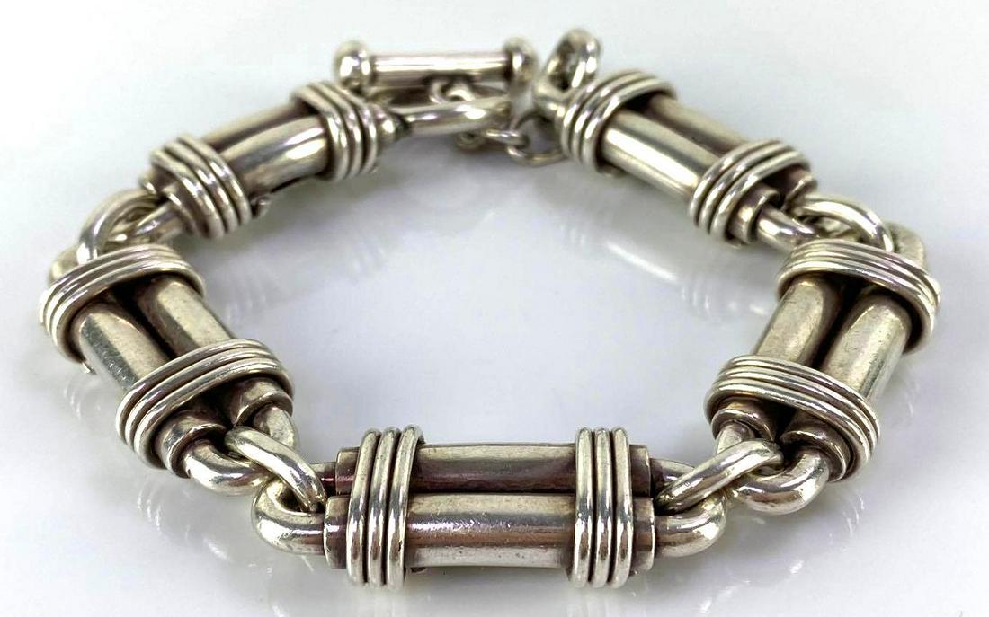 Sterling Silver Double Link Bracelet (1 of 5)