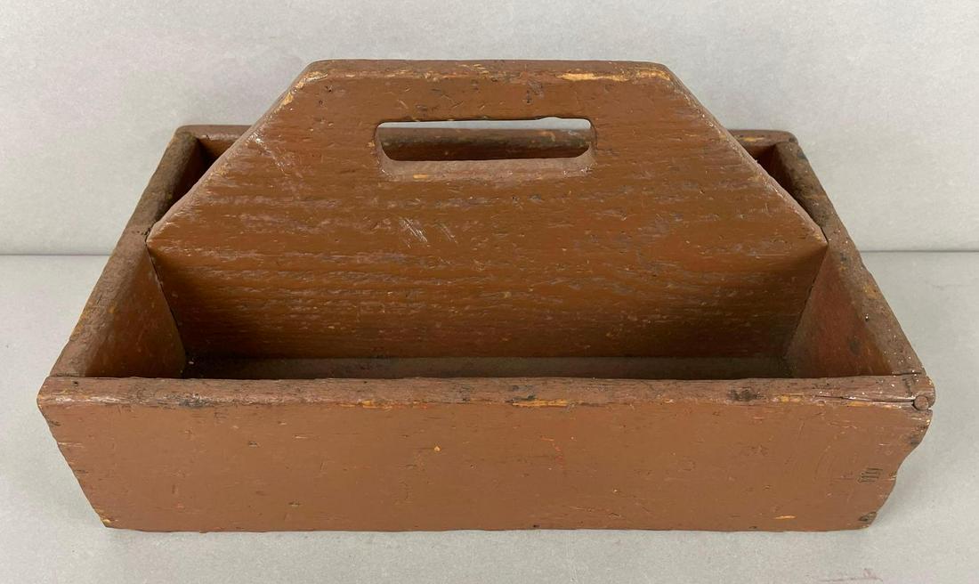 Vintage Painted Wood Carrier (1 of 4)