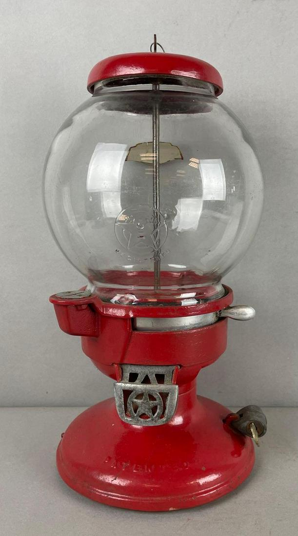 Antique Columbus Cast Iron One Cent Gumball Machine (1 of 5)